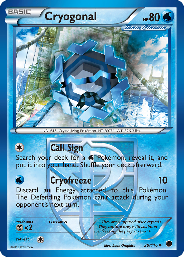 Cryogonal 30/116 Uncommon | Plasma Freeze | Pokemon Card