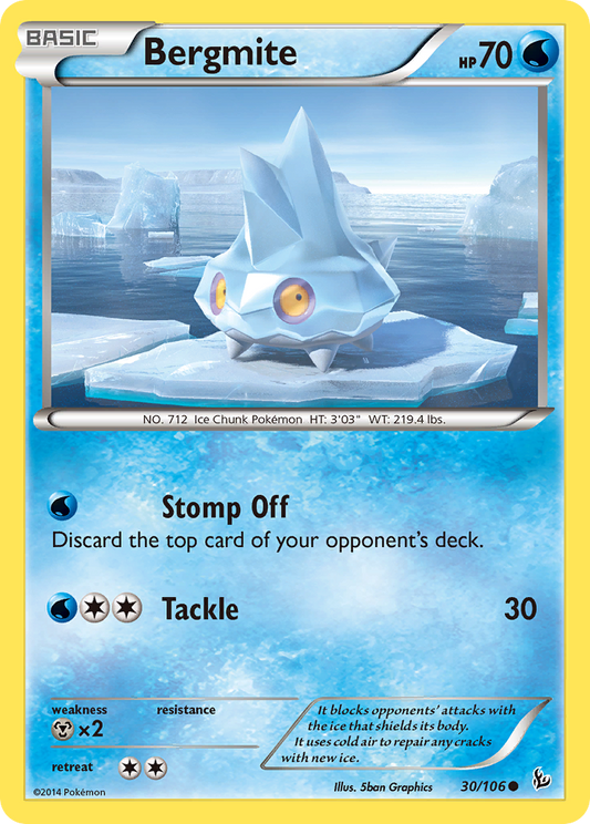 Bergmite 30/106 Common | Flashfire | Pokemon Card