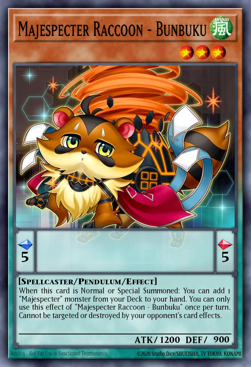 Majespecter Raccoon  Bunbuku - MZMI-EN072 Super Rare | Yu-Gi-Oh! Card