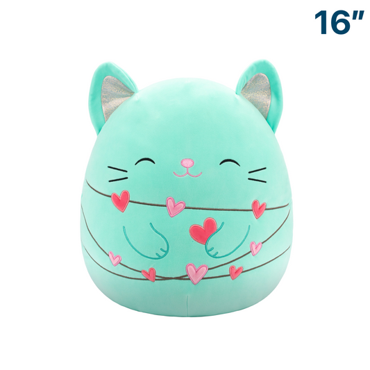 Charisma the Mint Cat Valentine's Day ~ 16" Squishmallow Plush