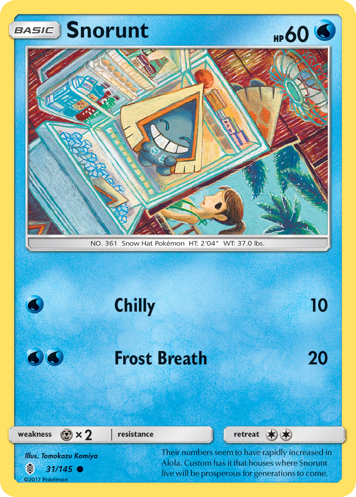 Snorunt 31/145 Common | Guardians Rising | Pokemon Card