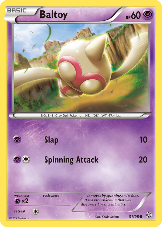 Baltoy 31/98 Common | Ancient Origins | Pokemon Card