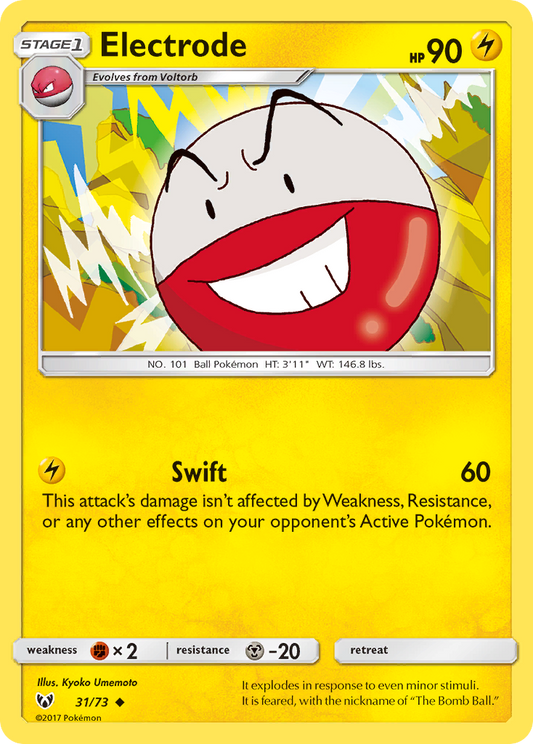 Electrode 31/73 Uncommon | Shining Legends | Pokemon Card