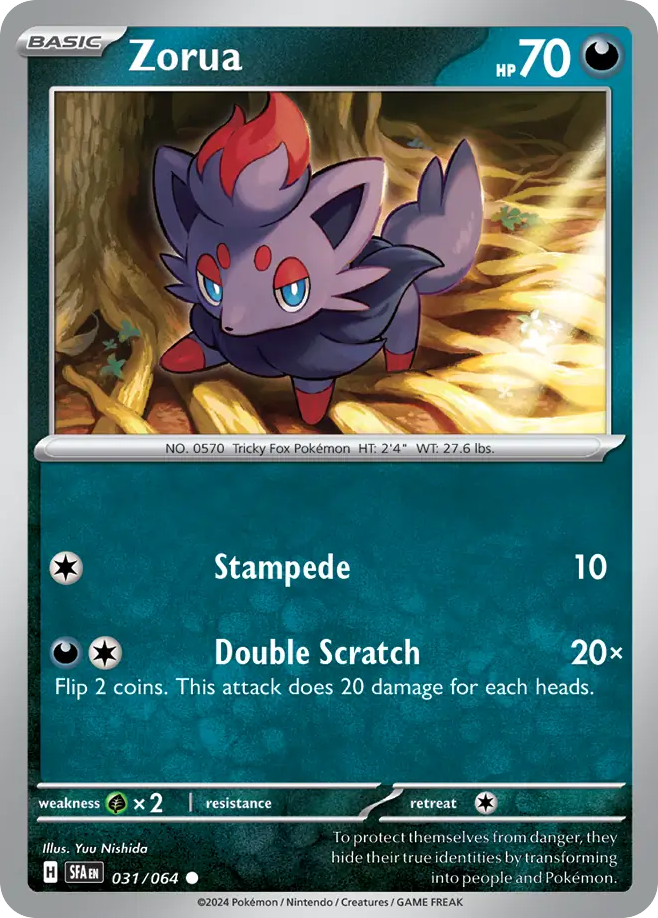 Zorua 31/64 Common | Shrouded Fable | Pokemon Card