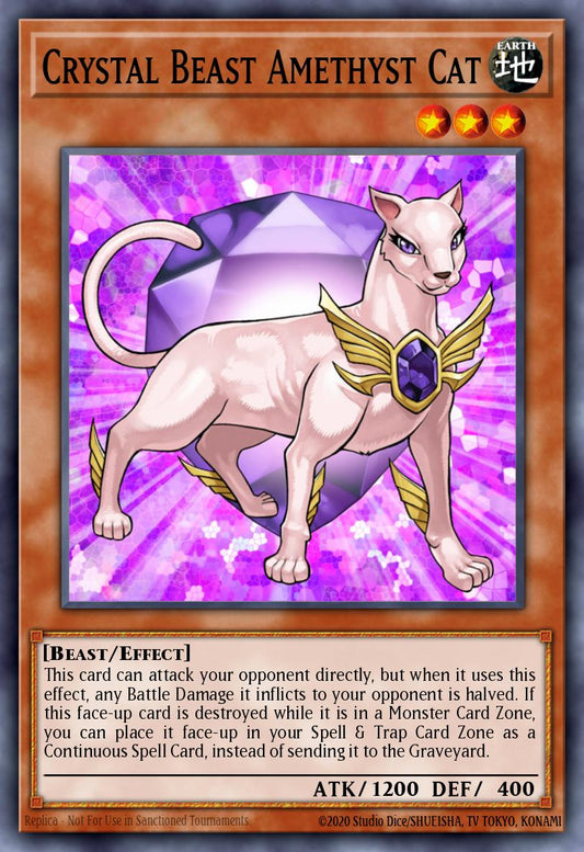 Crystal Beast Amethyst Cat - BLCR-EN048 Ultra Rare | Yu-Gi-Oh! Card