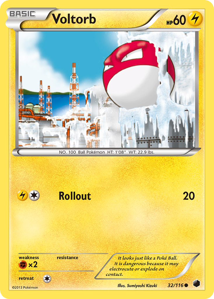 Voltorb 32/116 Common | Plasma Freeze | Pokemon Card