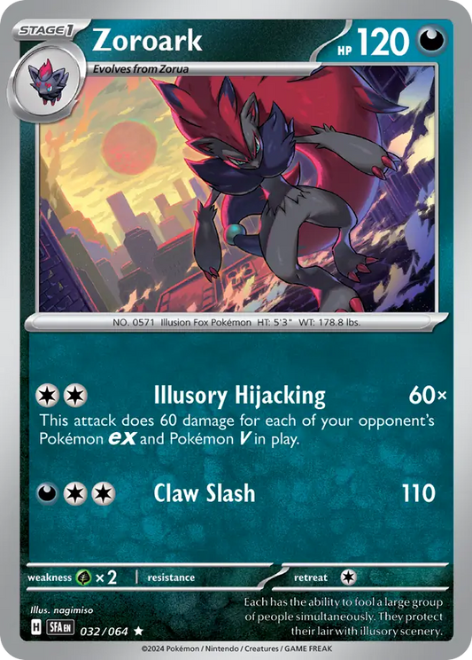 Zoroark 32/64 Rare Holo | Shrouded Fable | Pokemon Card