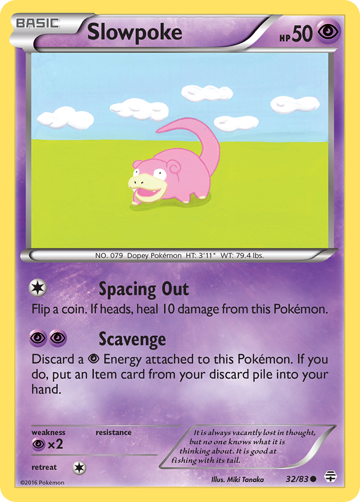 Slowpoke 32/83 Common | Generations | Pokémon Card