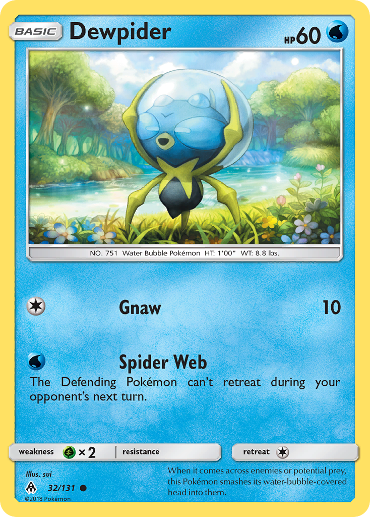 Dewpider 32/131 Common | Forbidden Light | Pokemon Card