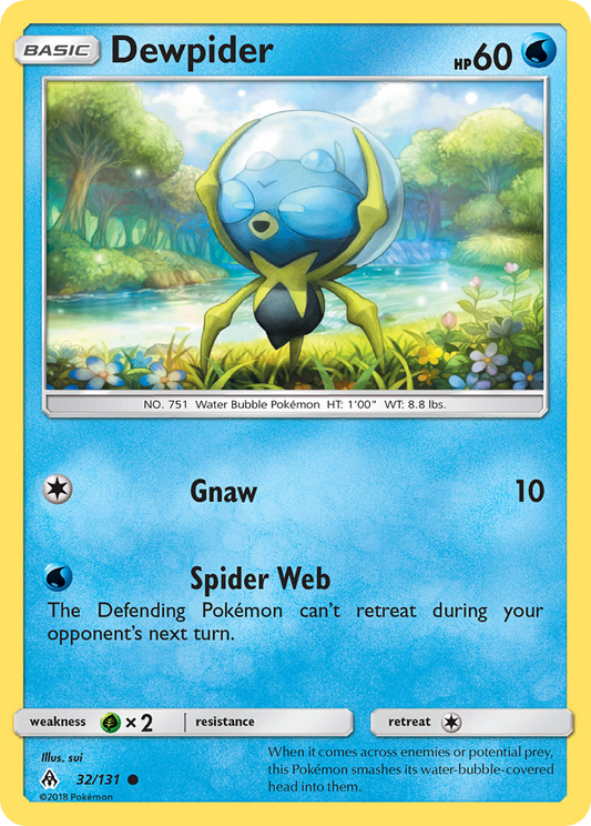 Dewpider 32/131 Common | Forbidden Light | Pokemon Card