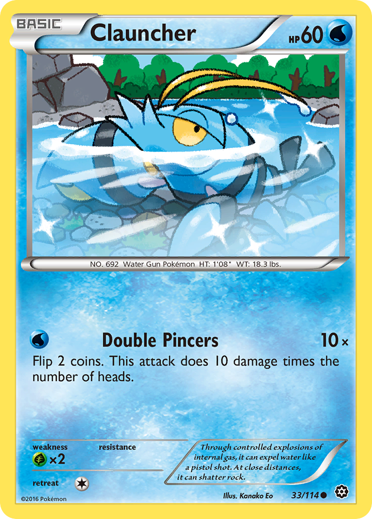 Clauncher 33/114 Common | Steam Siege | Pokemon Card