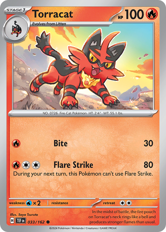 Torracat 33/162 Common | Temporal Forces | Pokemon Card