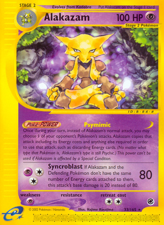 Alakazam 33/165 Rare | Expedition Base Set | Pokemon Card