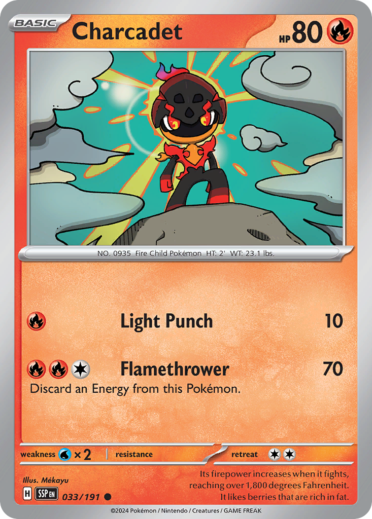 Charcadet 33/191 Common | Surging Sparks | Pokemon Card