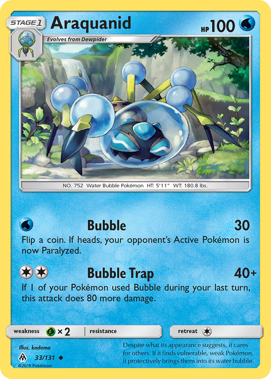 Araquanid 33/131 Uncommon | Forbidden Light | Pokemon Card