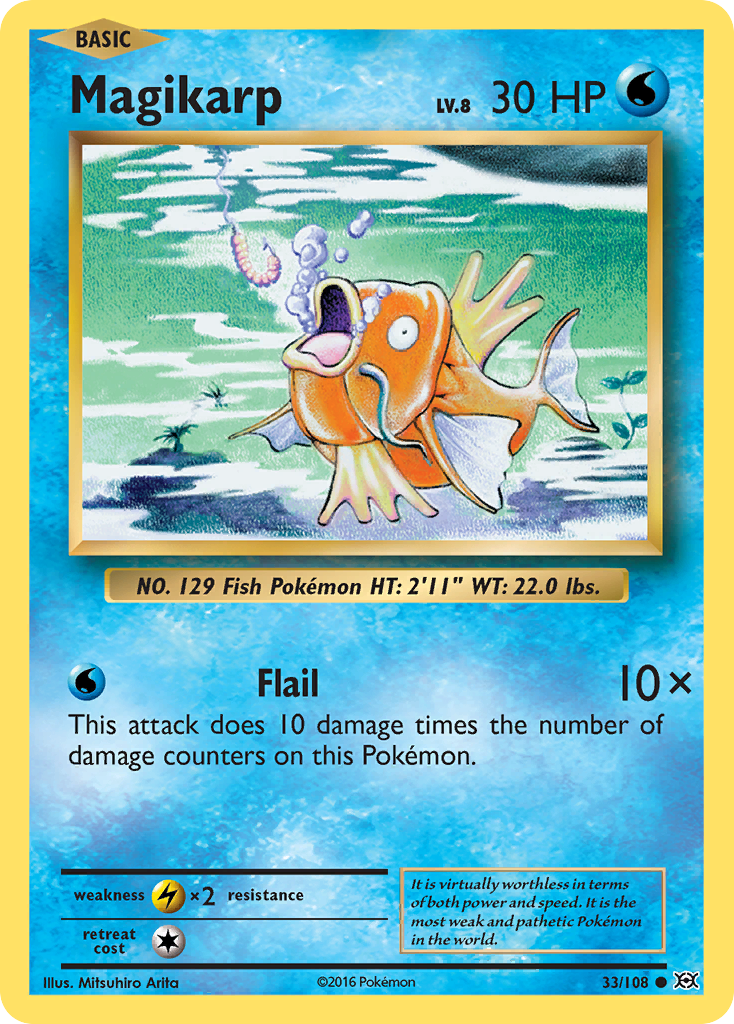 Magikarp 33/108 Common | Evolutions | Pokemon Card