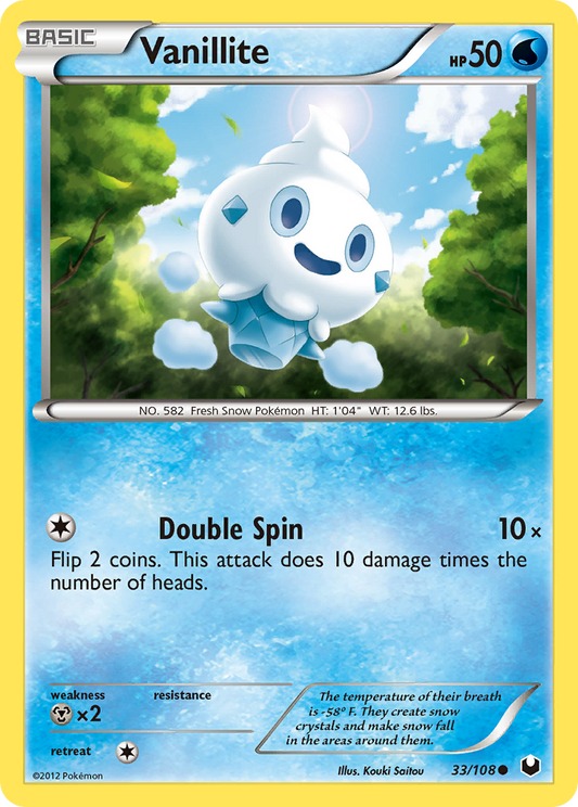 Vanillite 33/108 Common | Dark Explorers | Pokemon Card