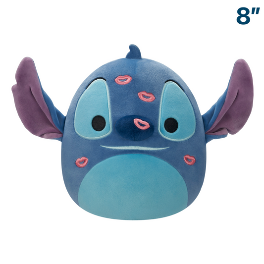 Stitch Kisses Disney Valentine's Day ~ 8" Squishmallow Plush