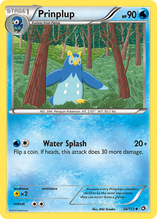 Prinplup 34/113 Uncommon | Legendary Treasures | Pokémon Card