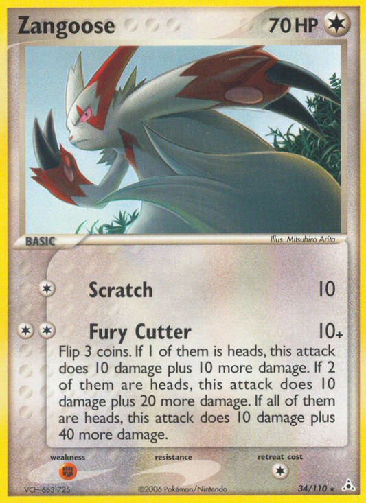 Zangoose 34/110 Rare | Holon Phantoms | Pokemon Card