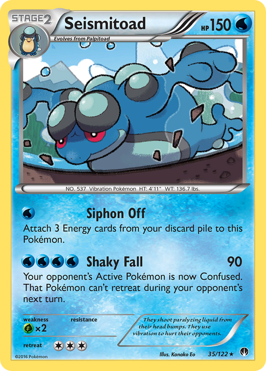 Seismitoad 35/122 Rare | BREAKpoint | Pokemon Card