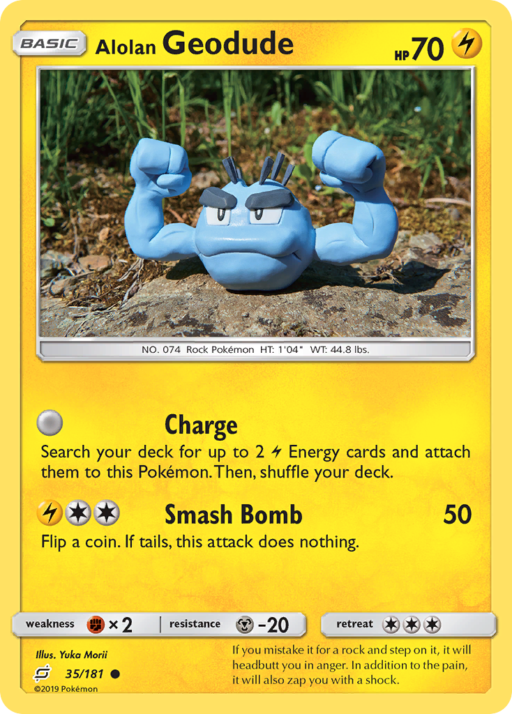 Alolan Geodude 35/181 Common | Team Up | Pokemon Card