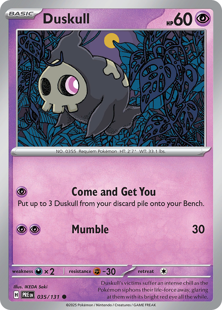 Duskull 35/131 Common | Prismatic Evolutions | Pokemon Card