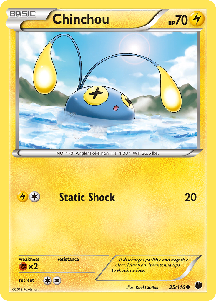 Chinchou 35/116 Common | Plasma Freeze | Pokemon Card