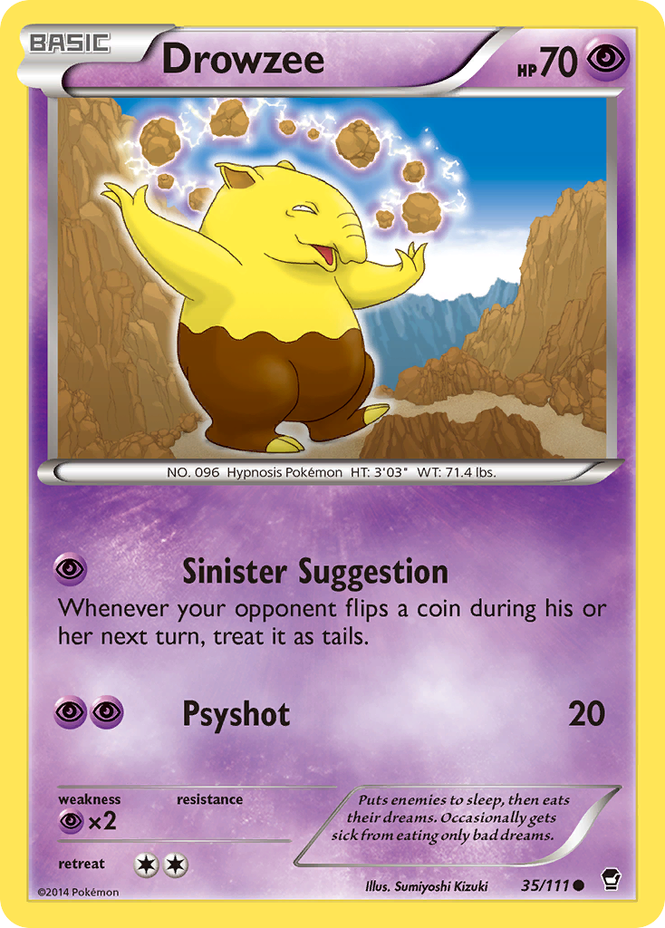 Drowzee 35/111 Common | Furious Fists | Pokemon Card