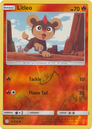 Litleo 36/236 Reverse Holo | Cosmic Eclipse | Pokemon Card