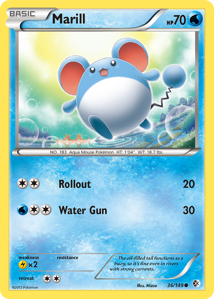 Marill 36/149 Common | Boundaries Crossed | Pokemon Card