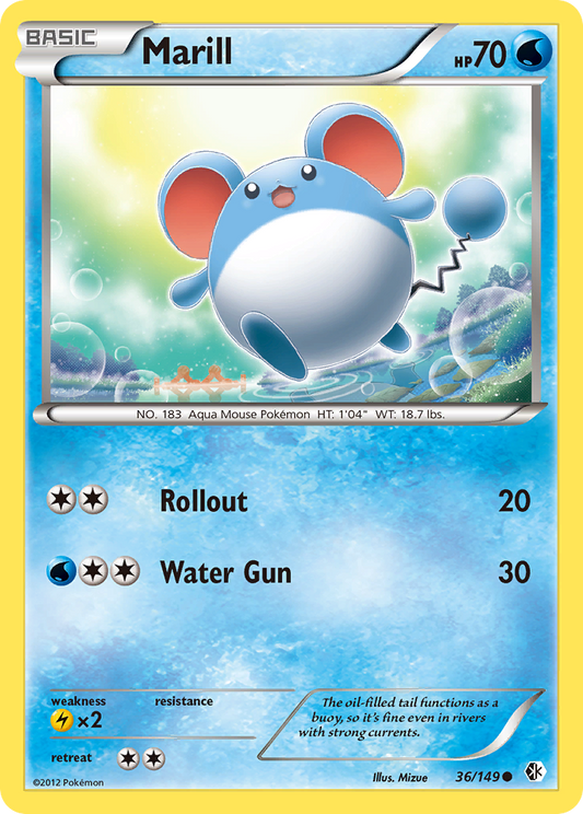 Marill 36/149 Common | Boundaries Crossed | Pokemon Card