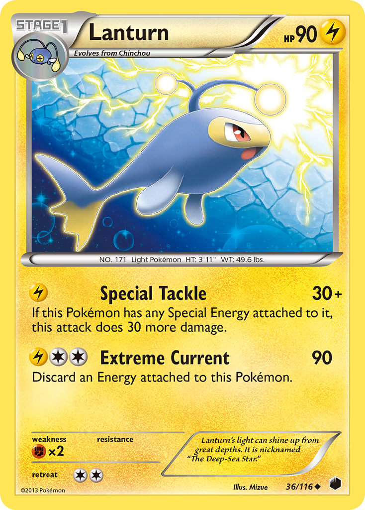 Lanturn 36/116 Uncommon | Plasma Freeze | Pokemon Card