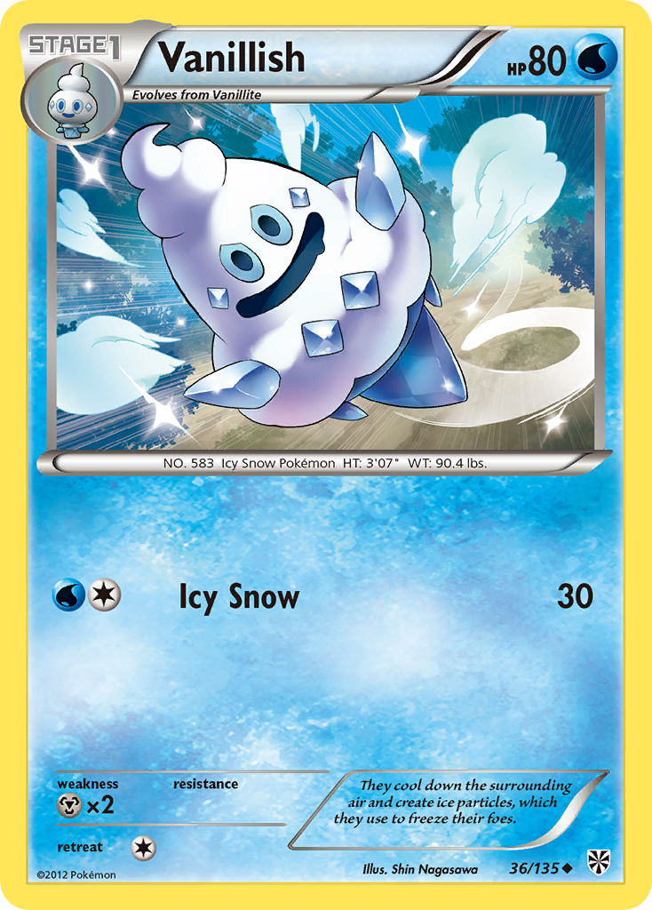 Vanillish 36/135 Uncommon | Plasma Storm | Pokemon Card