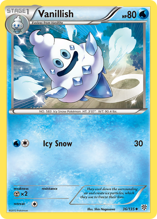 Vanillish 36/135 Uncommon | Plasma Storm | Pokemon Card