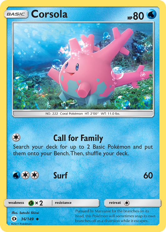 Corsola 36/149 Uncommon | Sun & Moon | Pokemon Card