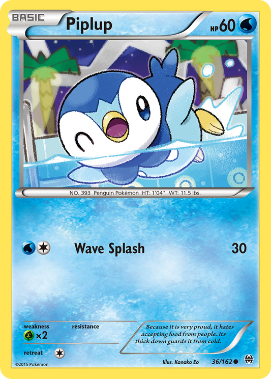 Piplup 36/162 Common | BREAKthrough | Pokemon Card