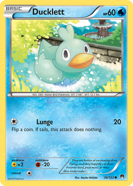 Ducklett 36/122 Common | BREAKpoint | Pokemon Card