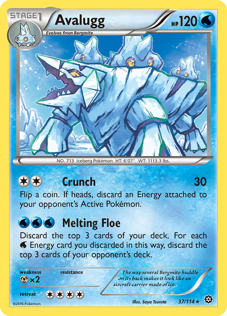 Avalugg 37/114 Rare | Steam Siege | Pokemon Card