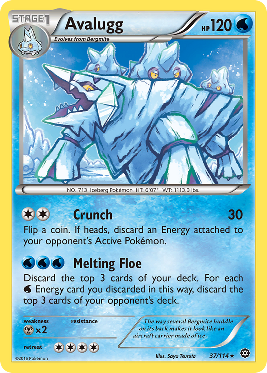 Avalugg 37/114 Rare | Steam Siege | Pokemon Card