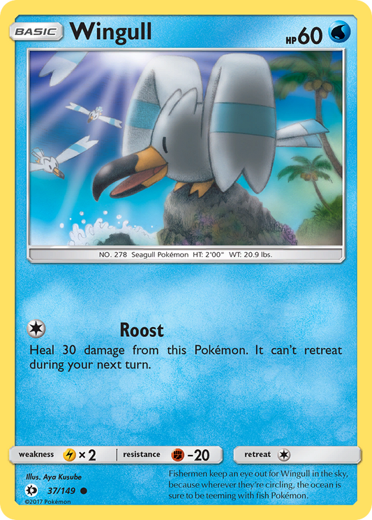 Wingull 37/149 Common | Sun & Moon | Pokemon Card