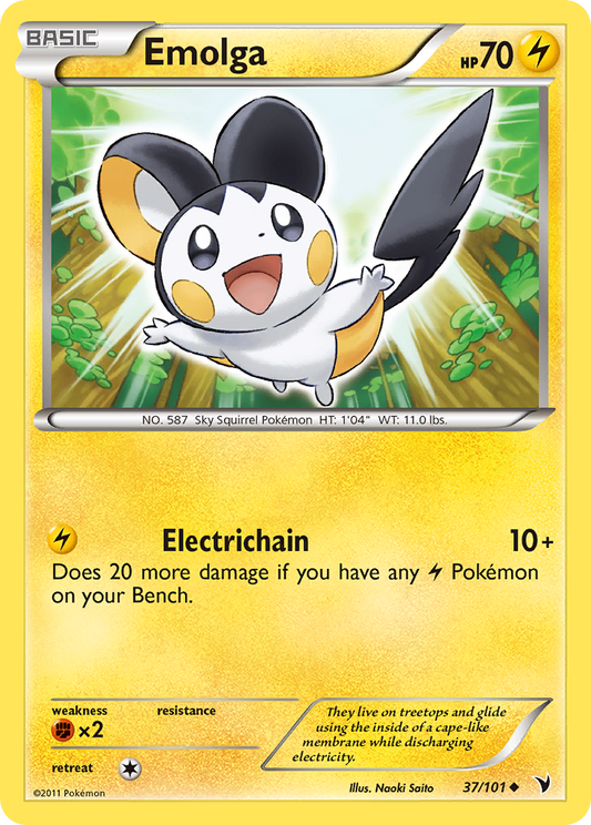 Emolga 37/101 Uncommon | Noble Victories | Pokemon Card