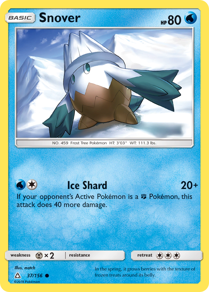 Snover 37/156 Common | Ultra Prism | Pokemon Card