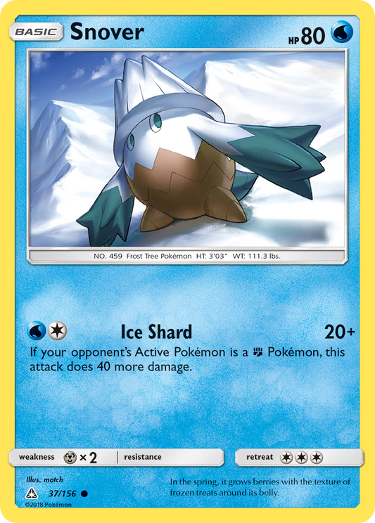 Snover 37/156 Common | Ultra Prism | Pokemon Card