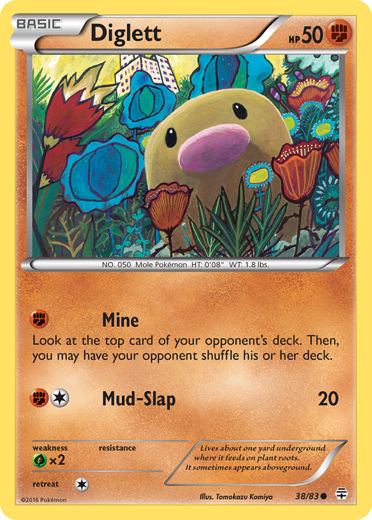 Diglett 38/83 Common | Generations | Pokemon Card