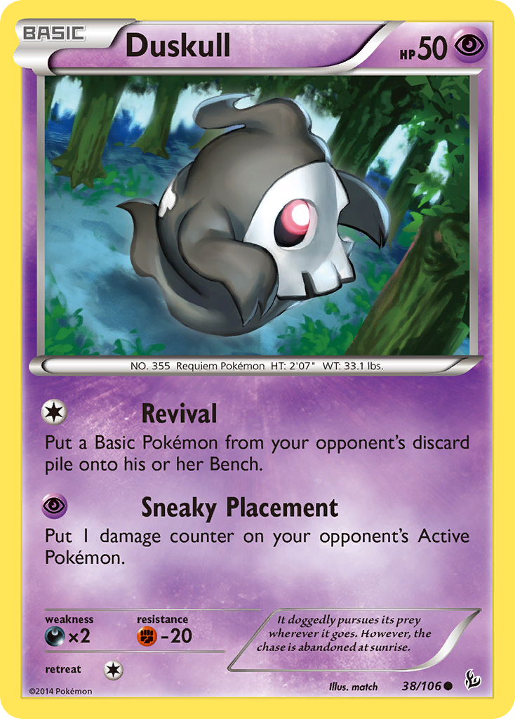 Duskull 38/106 Common | Flashfire | Pokemon Card