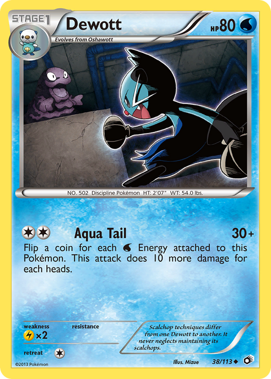 Dewott 38/113 Uncommon | Legendary Treasures | Pokemon Card