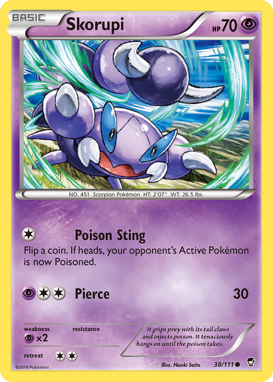 Skorupi 38/111 Common | Furious Fists | Pokemon Card