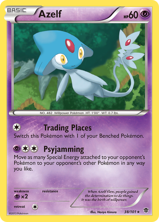 Azelf 38/101 Rare | Plasma Blast | Pokemon Card