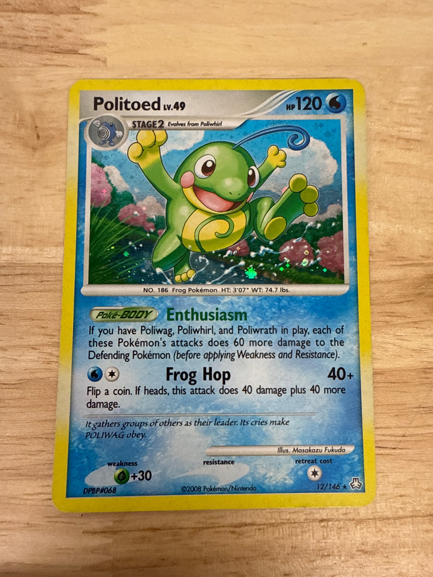 Politoed 12/146 Rare Holo | Legends Awakened | Pokemon Card